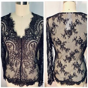 H&M Sheer Lace Blouse